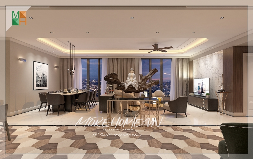 Thiết kế nội thất penthouse cao cấp sang trọng tại SunGrand